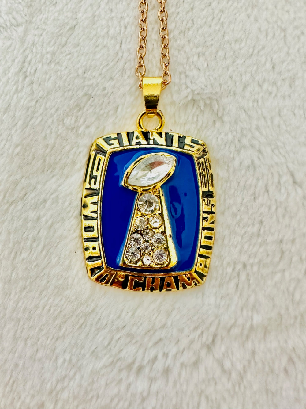 1986 New York Giants Super Bowl Pendant - EB Sports Championship Rings