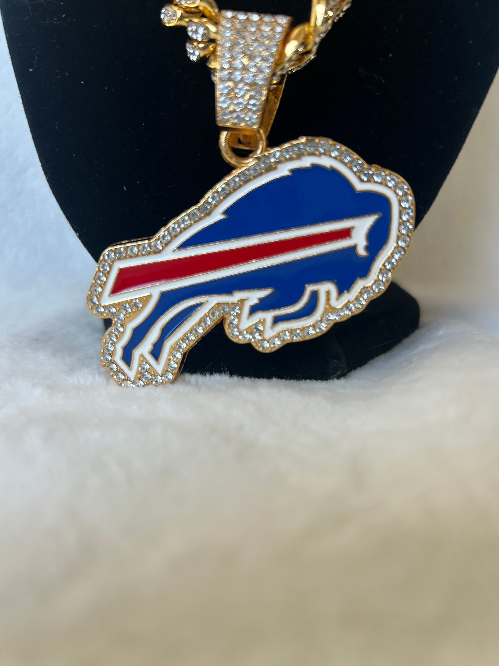 Buffalo Bills Men’s Large Gold Iced Cuban Chain 24”, US SHIP - EB Sports Championship Rings