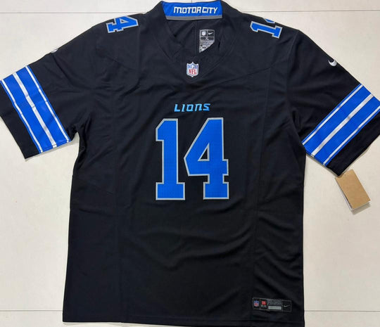 Amon St. Brown #14 Detroit Lions Black Nike Stitched Jersey, Carry L and XL