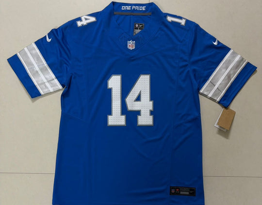 Amon St. Brown #14 Detroit Lions Blue Nike Stitched Jersey, Carry L and XL