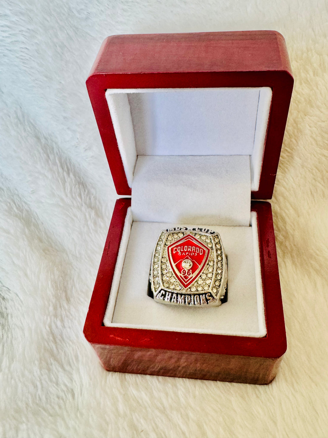 2010 MLS Cup Colorado Rapids Championship Replica Ring with box, Stadium Giveaway - EB Sports Championship Rings