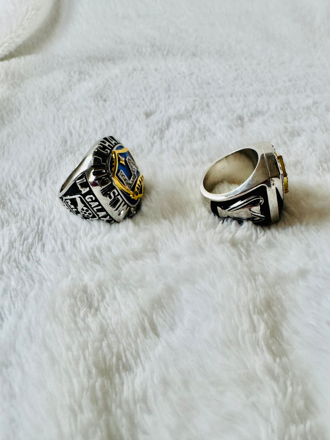 2011 & 2014 MLS Cup LA Galaxy Championship Replica Ring Stadium Giveaway - EB Sports Championship Rings