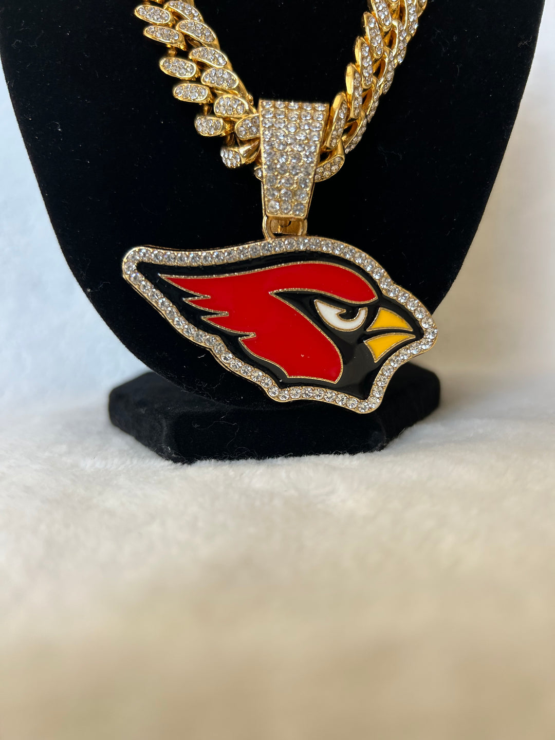 Arizona Cardinals men’s Large Gold Iced Cuban Chain 24”, US SHIP - EB Sports Championship Rings