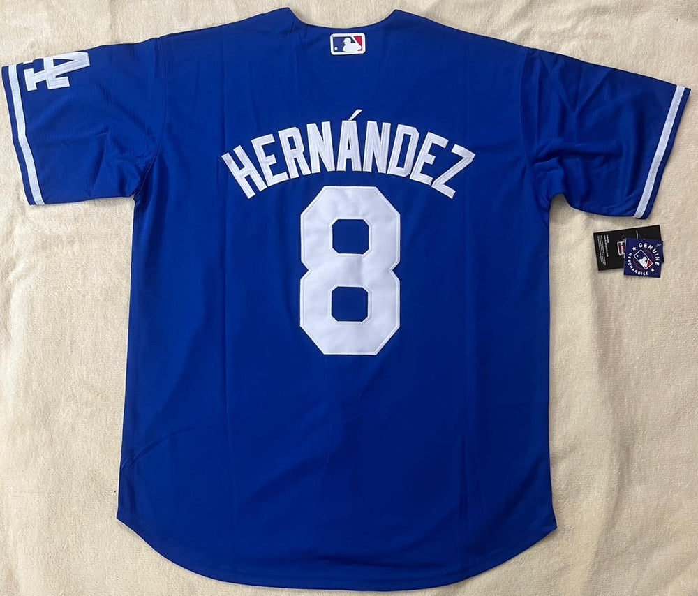Enrique Hernandez #8 LA Dodgers Stitched Grey Jersey, Carry L and XL Faithful