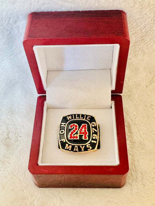 Willie Mays 1979 Hall-Of-Fame Legend Rare Vintage HOF Championship Ring with Box - EB Sports Championship Rings