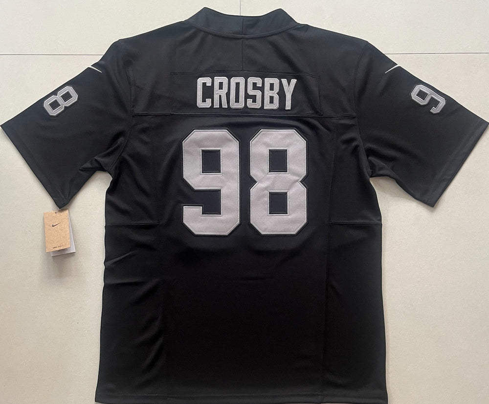 Maxx Crosby #98 Las Vegas Raiders Black Nike Stitched Jersey, Carry L and XL