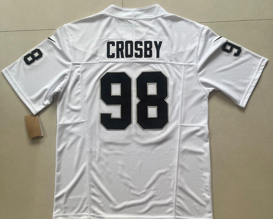 Maxx Crosby #98 Las Vegas Raiders White Nike Stitched Jersey, Carry L and XL