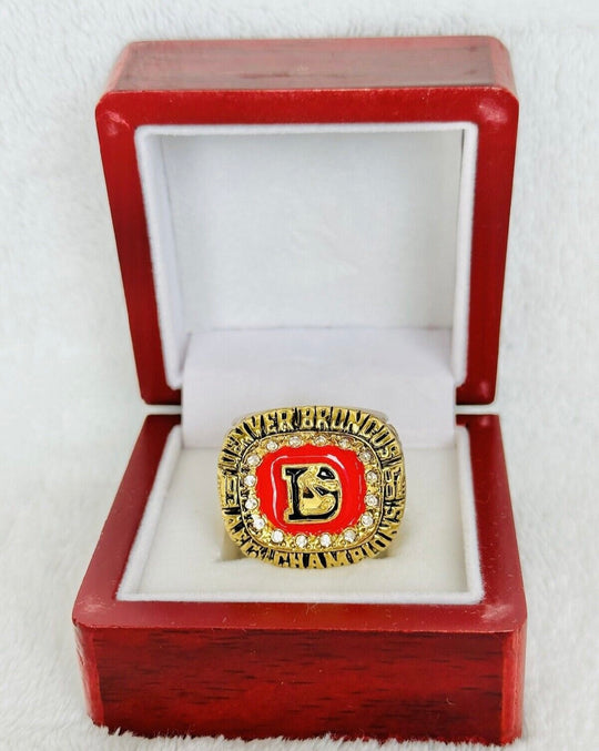 1987 Denver Broncos AFC Championship Ring with box, US SHIP