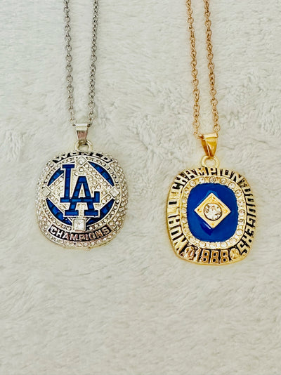 2 LA Dodgers World Series Championship Pendant Set: 1988/2020 - EBSports Championship Rings