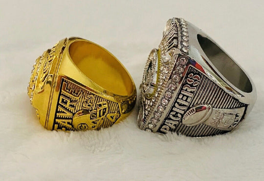 2PCS Green Bay Packers Championship Replica Ring SET W Case, US SHIP. 1996/2010