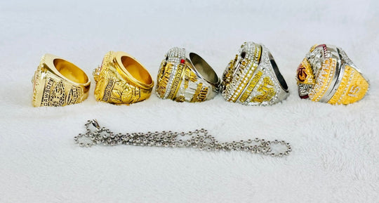 5 PCS Kansas City Chiefs Ultimate Super Bowl Championship Ring SET W Box,  US SHIP
