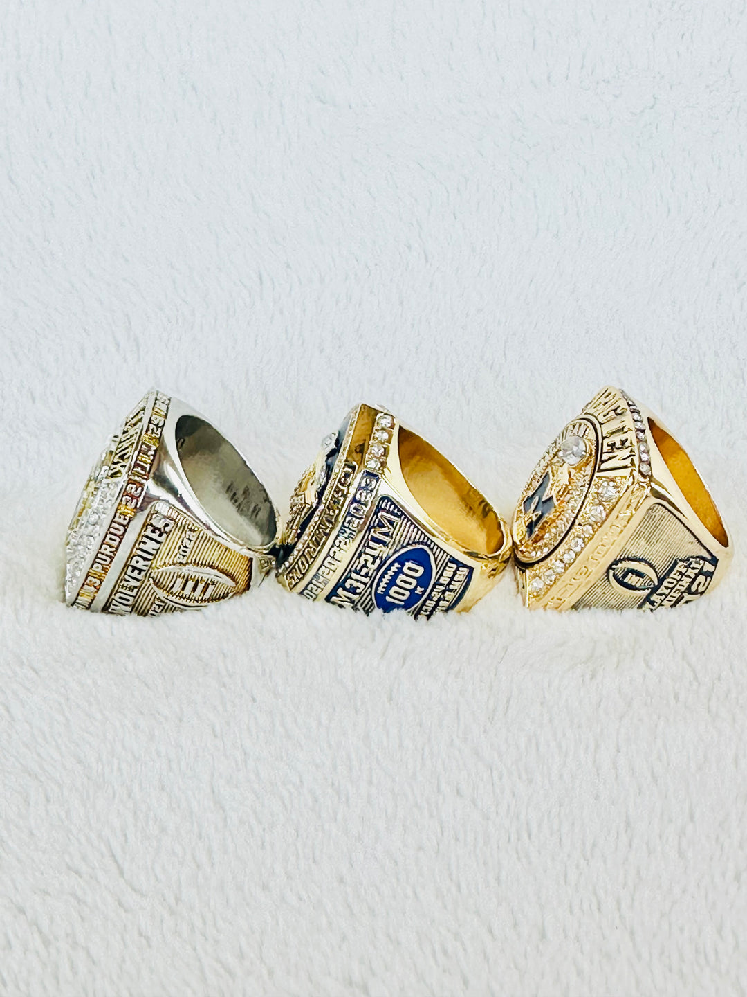 3 PCS Michigan Wolverines Big 10 Championship Ring Set, US SHIP 2021/2022/2023 - EB Sports Championship Rings