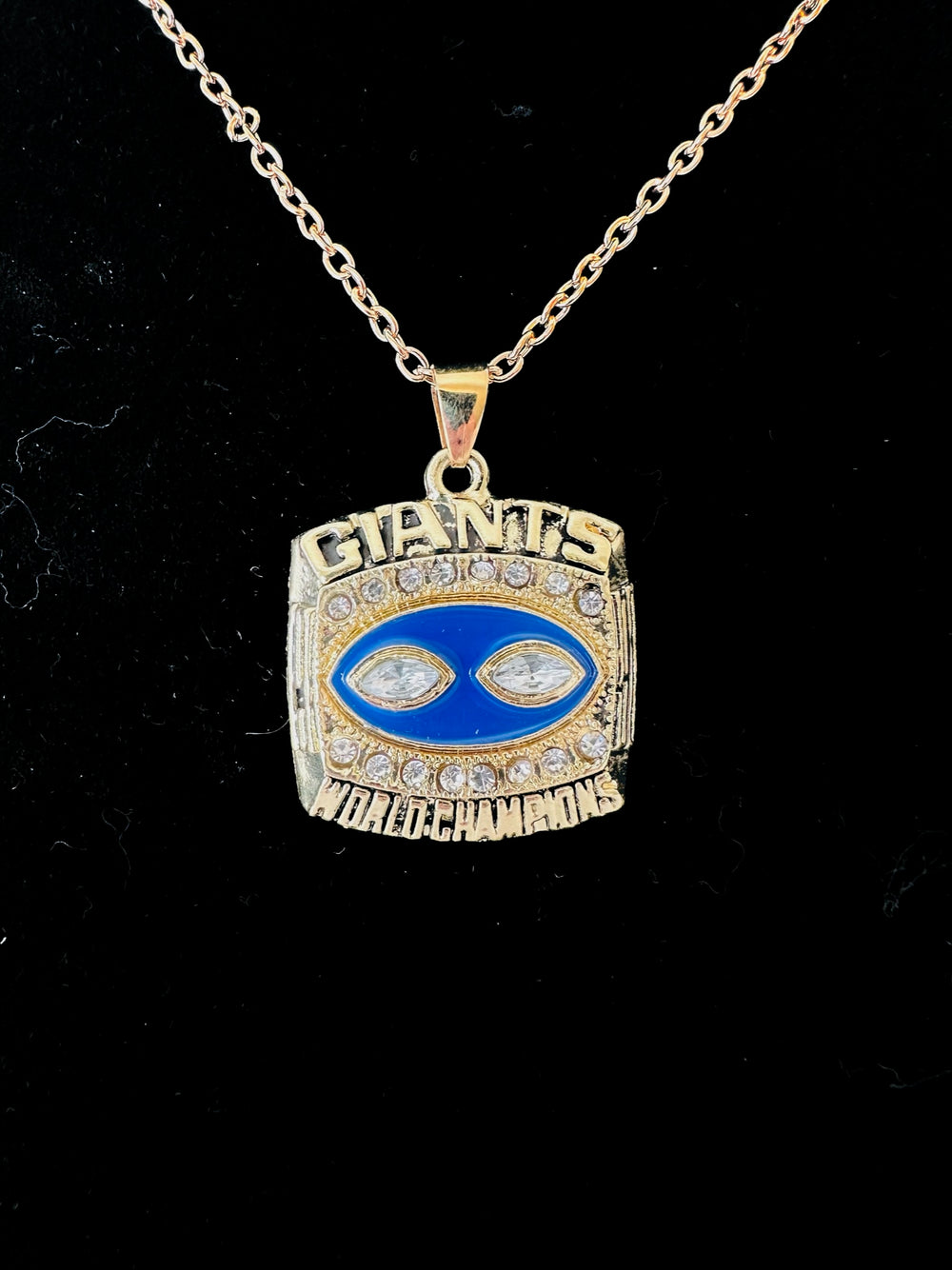 1990 New York Giants Super Bowl Pendant - EB Sports Championship Rings