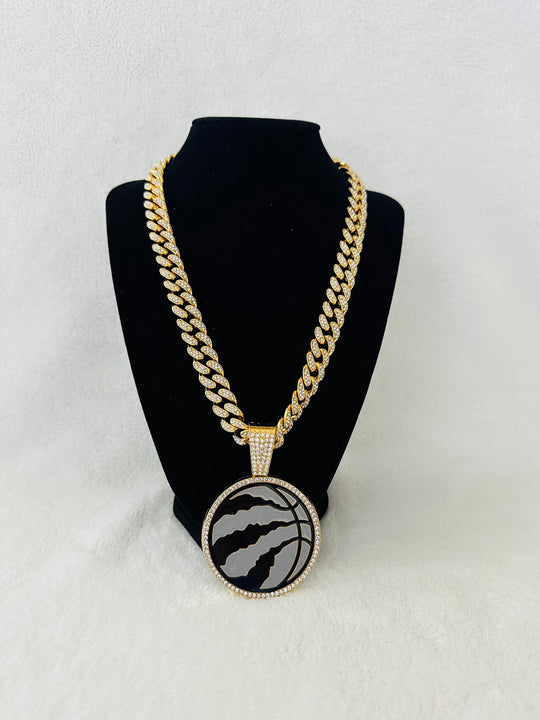Toronto Raptors Gold Iced Cuban Chain 24”, US SHIP - EB Sports Championship Rings
