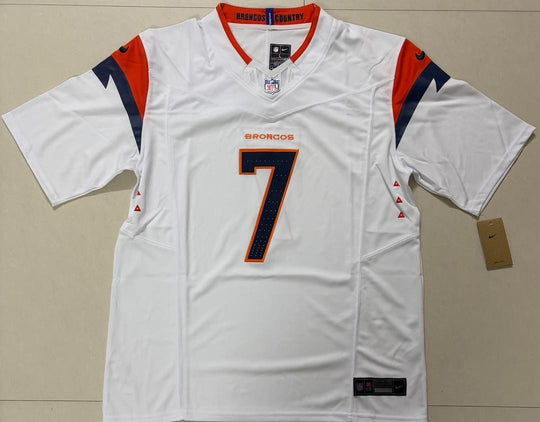 John Elway #7 Denver Broncos White Nike Stitched Jersey, Carry L and XL