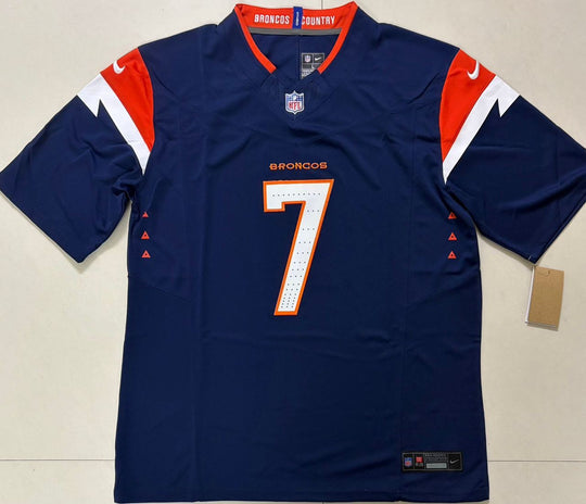 John Elway #7 Denver Broncos Blue Nike Stitched Jersey, Carry L and XL