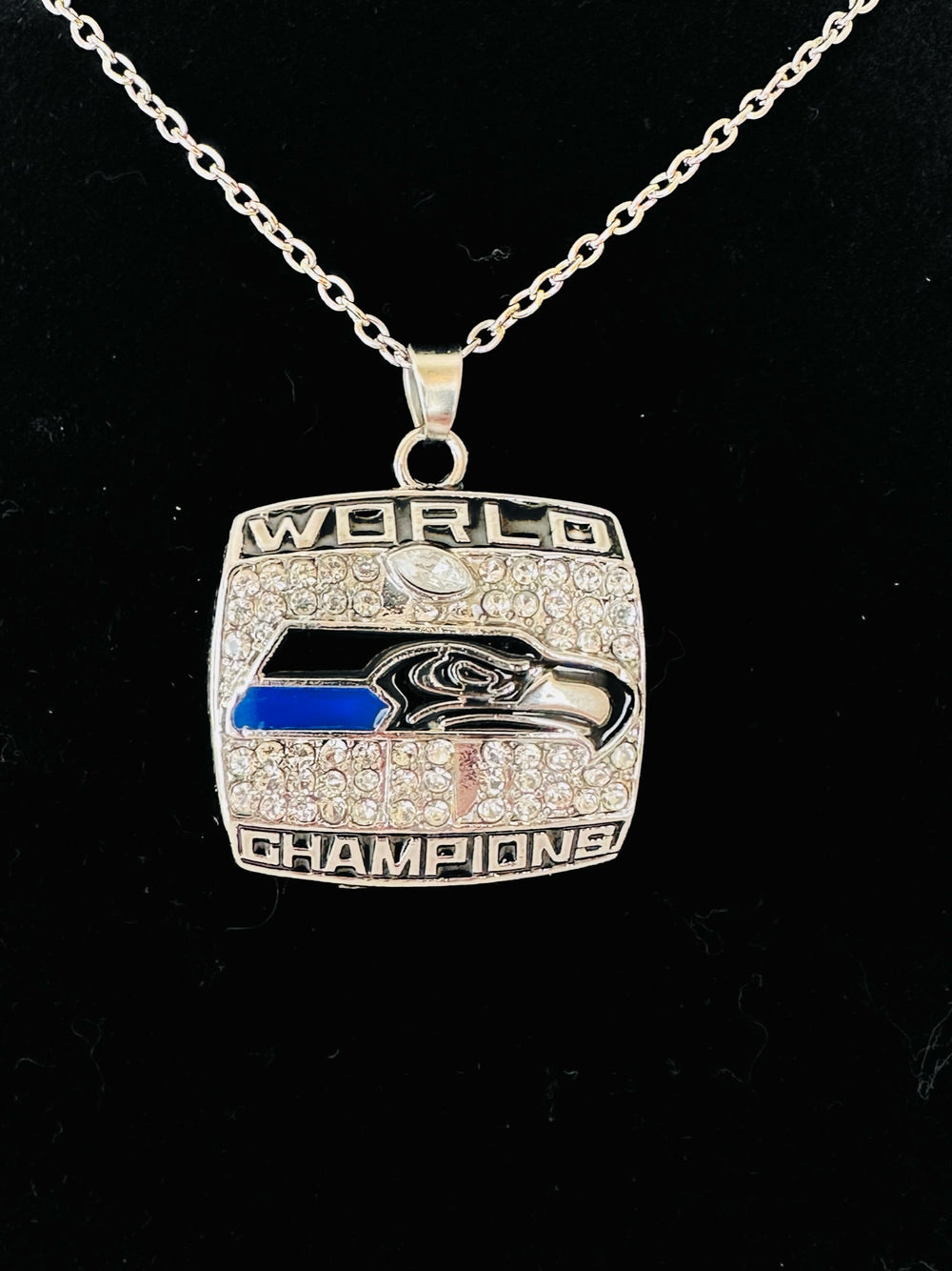 2013 Seattle Seahawks Silver Plated Super Bowl Pendant - EB Sports Championship Rings