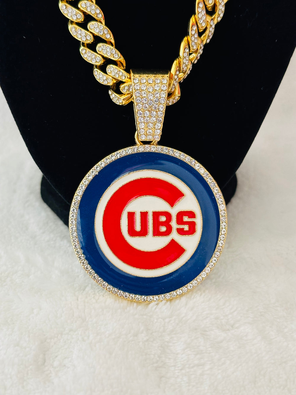 Chicago Cubs Large Gold Iced Cuban Chain 20”