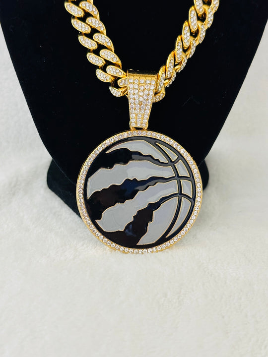 Toronto Raptors Gold Iced Cuban Chain 24”, US SHIP - EB Sports Championship Rings