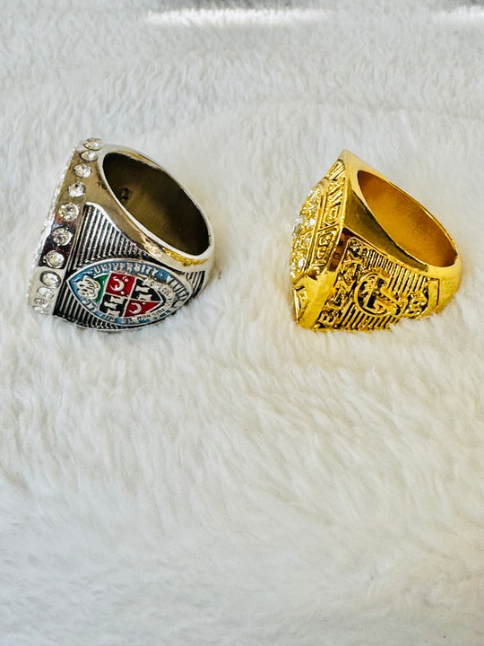 2 Piece Tulane Green Wave 1998 Liberty Bowl Championship Ring and official school Ring Set - EB Sports Championship Rings