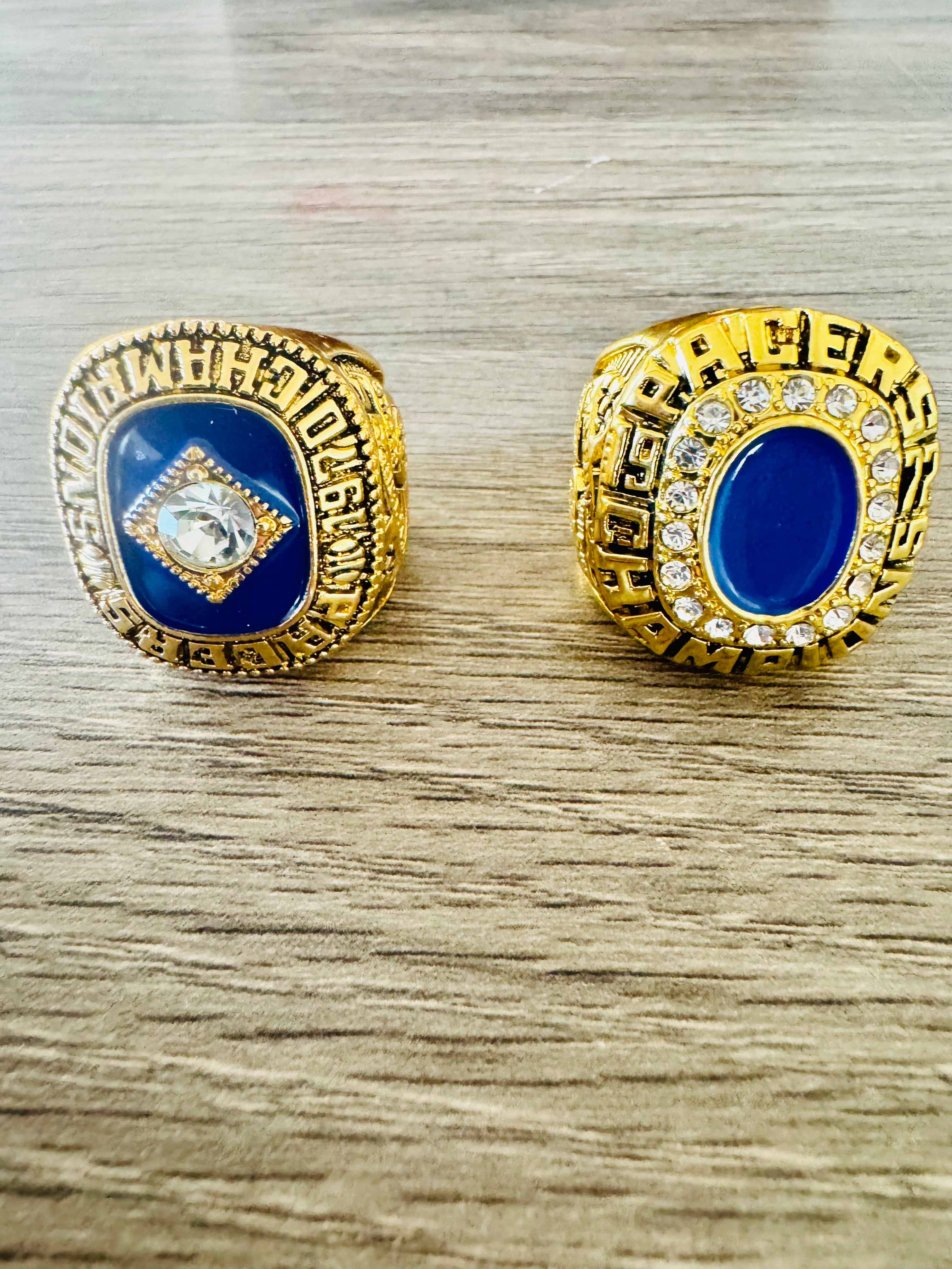 1970 & 1972 Indiana Pacers ABA World Championship Replica Ring Set, US SHIP - EB Sports Championship Rings