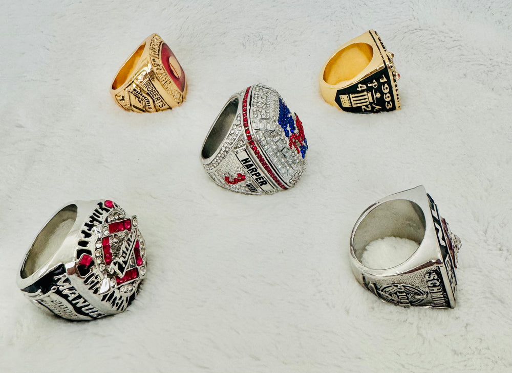 5 Pcs Philadelphia Phillies National League Ring Set 1950-2022 - EB Sports Championship Rings