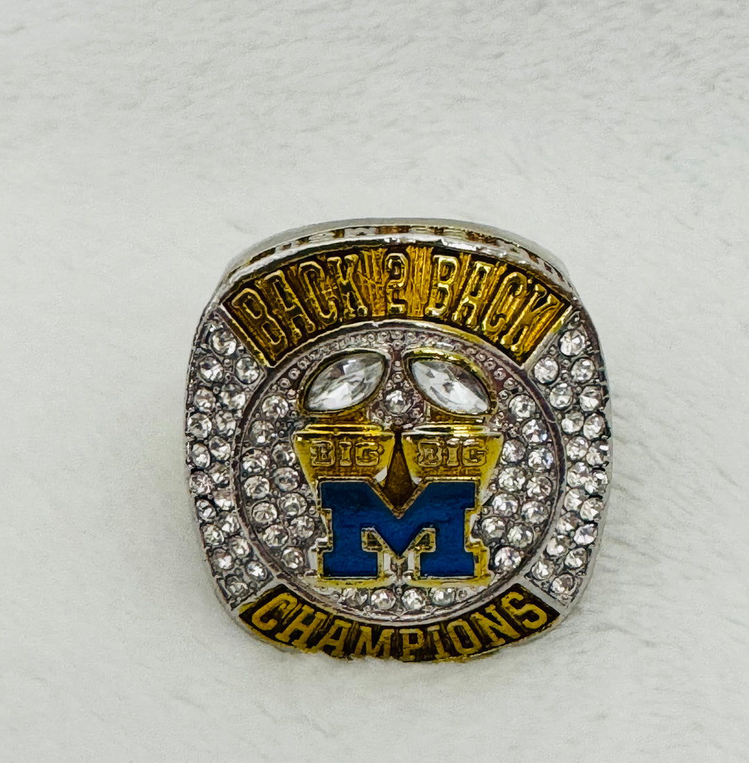 2022 Michigan Wolverines Replica Big Ten Championship Ring 24k, US SHIP - EB Sports Championship Rings