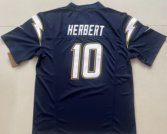 Justin Herbert #10 LA Chargers Dark Blue Stitched Jersey, Carry L and XL