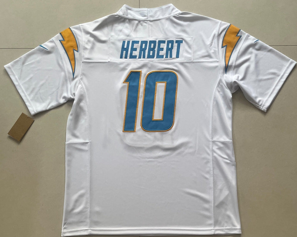 Justin Herbert #10 LA Chargers White Nike Stitched Jersey, Carry L and XL