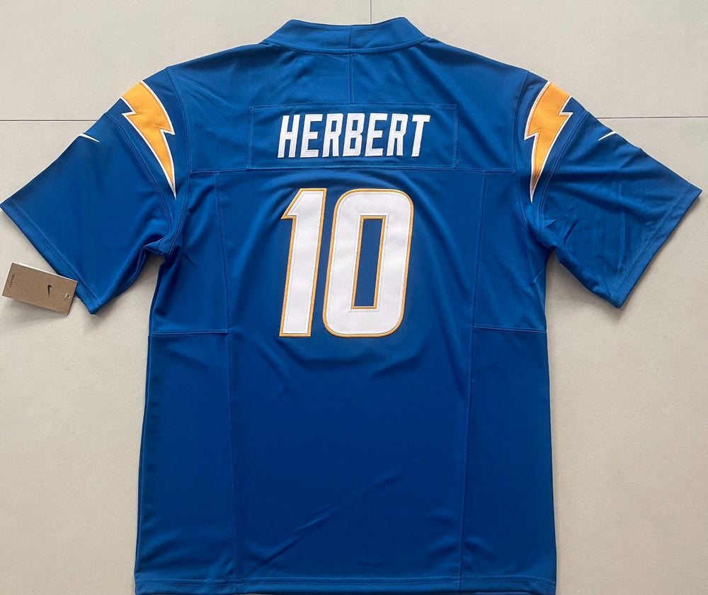 Justin Herbert #10 LA Chargers Light Blue Stitched Jersey, Carry L and XL