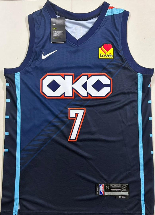 Chet Holmgren #7 OKC Thunger Nike Stitched Jersey, Carry L and XL