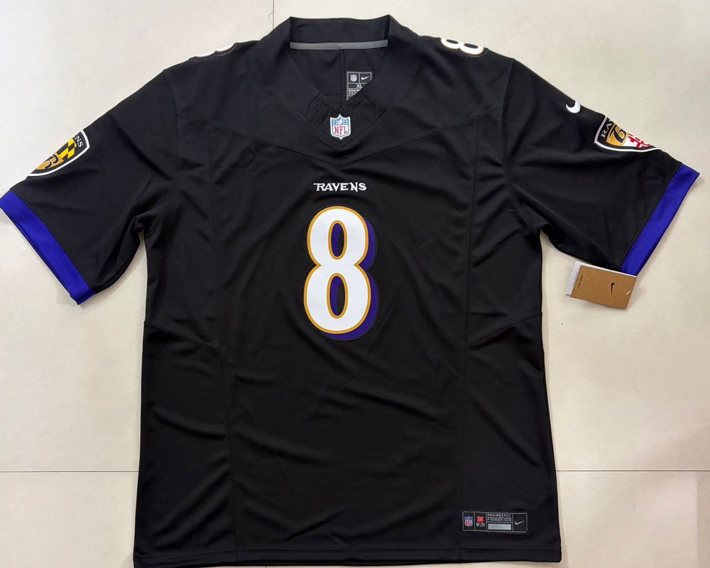 Lamar Jackson Baltimore Ravens Nike Stitched Black Jersey, Carry L and XL