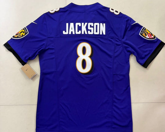 Lamar Jackson Baltimore Ravens Nike Stitched Purple Jersey, Carry L and XL