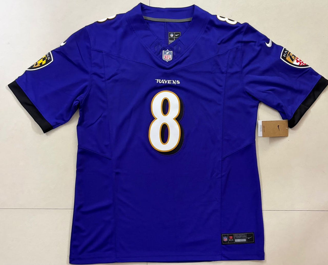 Lamar Jackson Baltimore Ravens Nike Stitched Purple Jersey, Carry L and XL