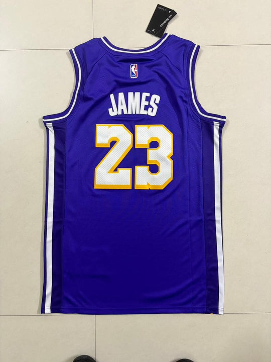 Lebron James #23 LA Lakers Nike Purple Stitched Jersey, Carry L and XL