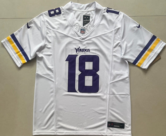 Justin Jefferson #18 Minnesota Vikings White Stitched Jersey, Carry L and XL