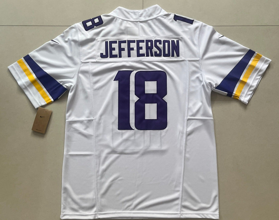 Justin Jefferson #18 Minnesota Vikings White Stitched Jersey, Carry L and XL