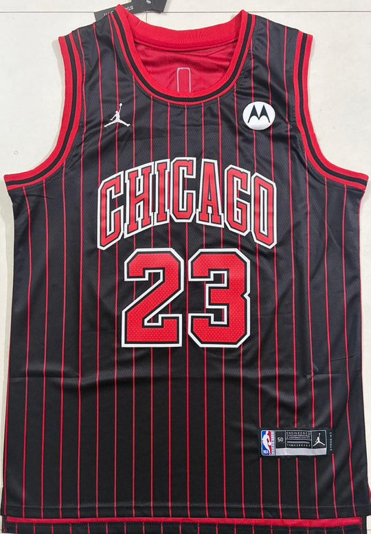 Michael Jordan #23 Chicago Bulls Nike Classic Striped Stitched Jersey, Carry L and XL