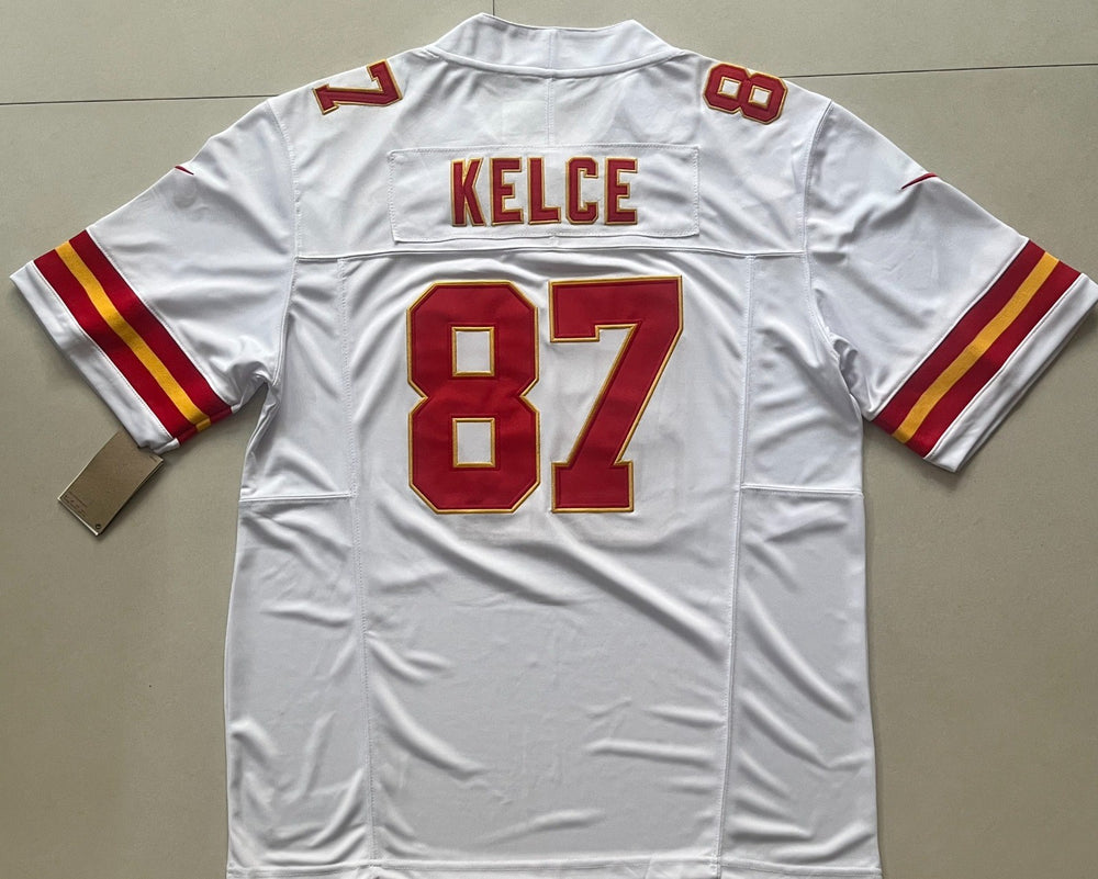 Travis Kelce #87 Kansas City Chiefs Stitched Jersey, Carry L and XL - EB Sports Championship Rings
