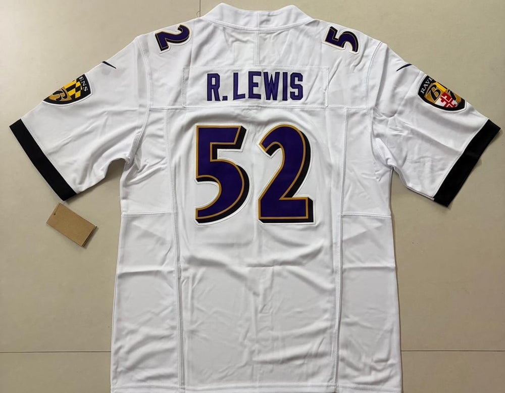 Ray Lewis Baltimore Ravens Nike Stitched White Jersey, Carry L and XL