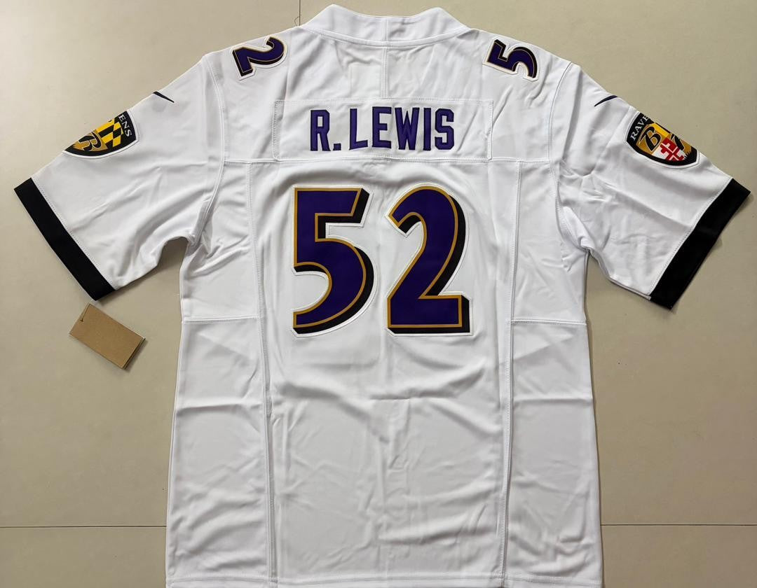 Ray Lewis Baltimore Ravens Nike Stitched White Jersey, Carry L and XL