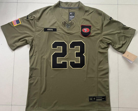 Christian McCaffrey San Francisco 49ers Salute to Service authentic NFL Jersey LG or XL