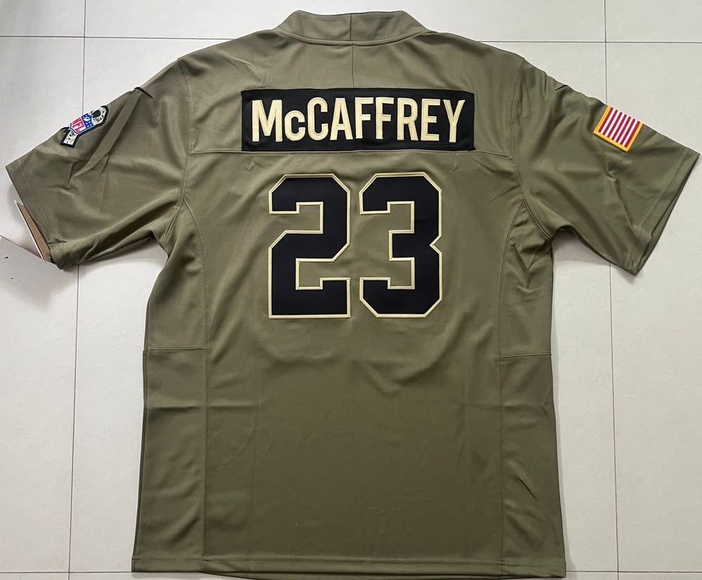 Christian McCaffrey San Francisco 49ers Salute to Service authentic NFL Jersey LG or XL