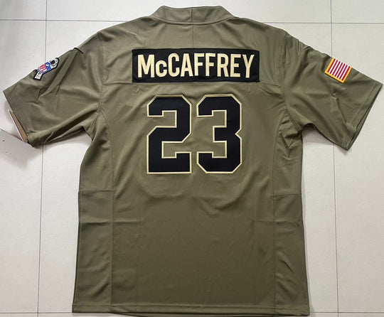 Christian McCaffrey San Francisco 49ers Salute to Service authentic NFL Jersey LG or XL