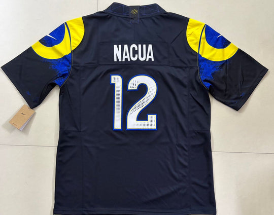 NWT Puka Nacua LA Rams Nike Stitched White Jersey, Carry L and XL