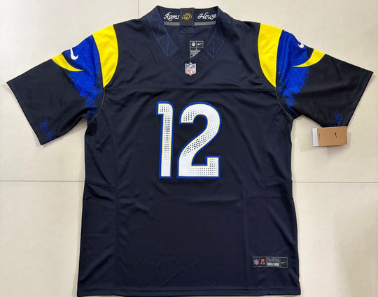 NWT Puka Nacua LA Rams Nike Stitched White Jersey, Carry L and XL