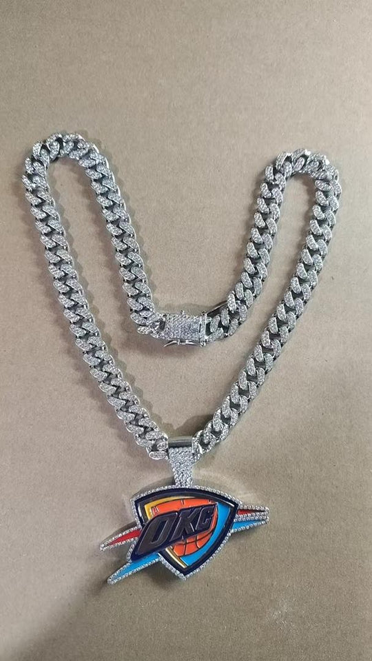 OKC Thunder Iced Cuban Chain 24”, US SHIP