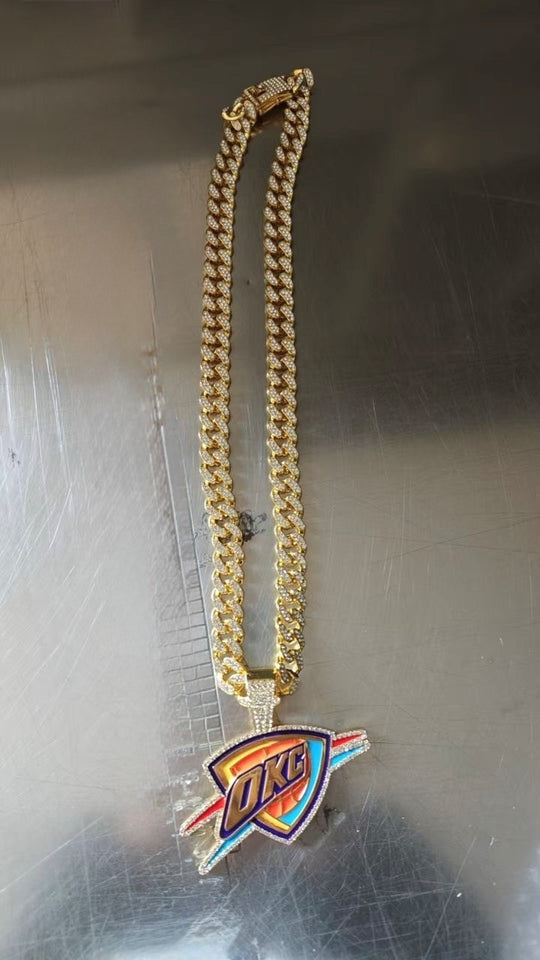 OKC Thunder Iced Cuban Chain 24”, US SHIP