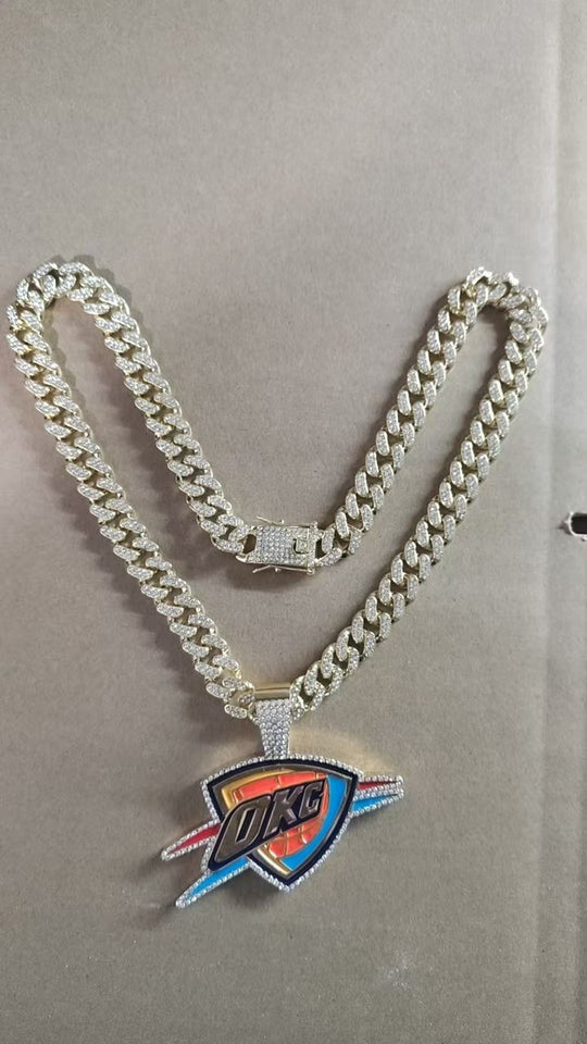 OKC Thunder Iced Cuban Chain 24”, US SHIP