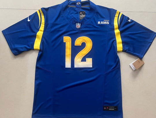 NWT Puka Nacua LA Rams Nike Stitched Light Blue Jersey, Carry L and XL